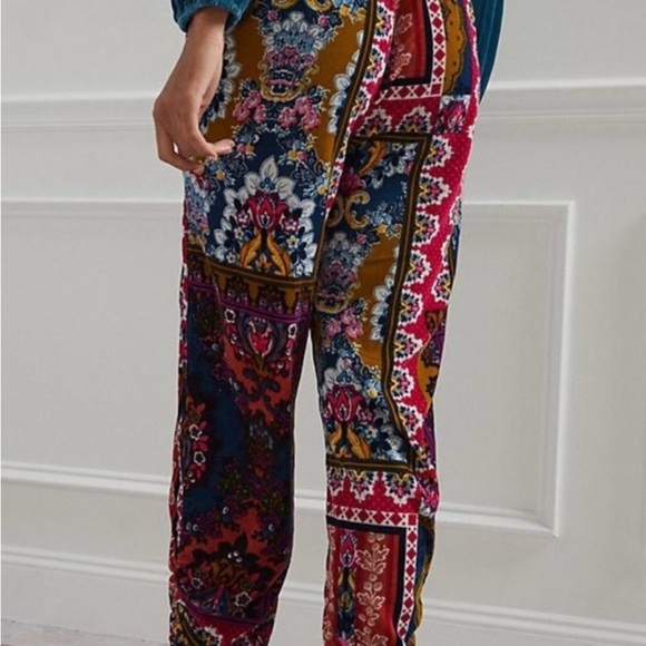 Maeve sz S velvet Patchwork Pants great pre owned condition - Picture 2 of 9